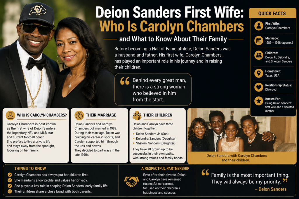 Deion Sanders First Wife: Who Is Carolyn Chambers and What to Know About Their Family 1 Deion Sanders First Wife