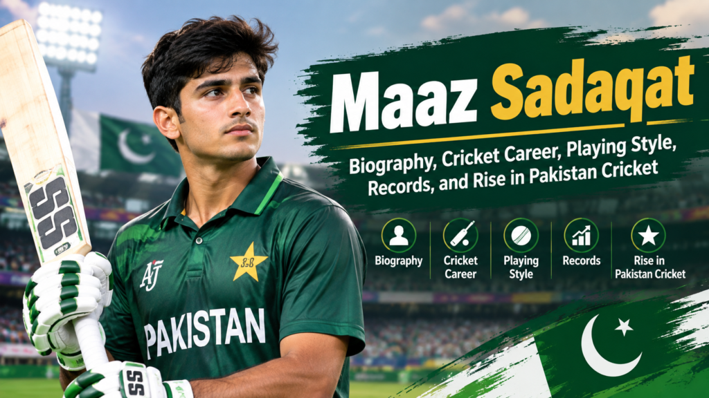 Maaz Sadaqat: Biography, Cricket Career, Playing Style, Records, and Rise in Pakistan Cricket 1 Maaz Sadaqat