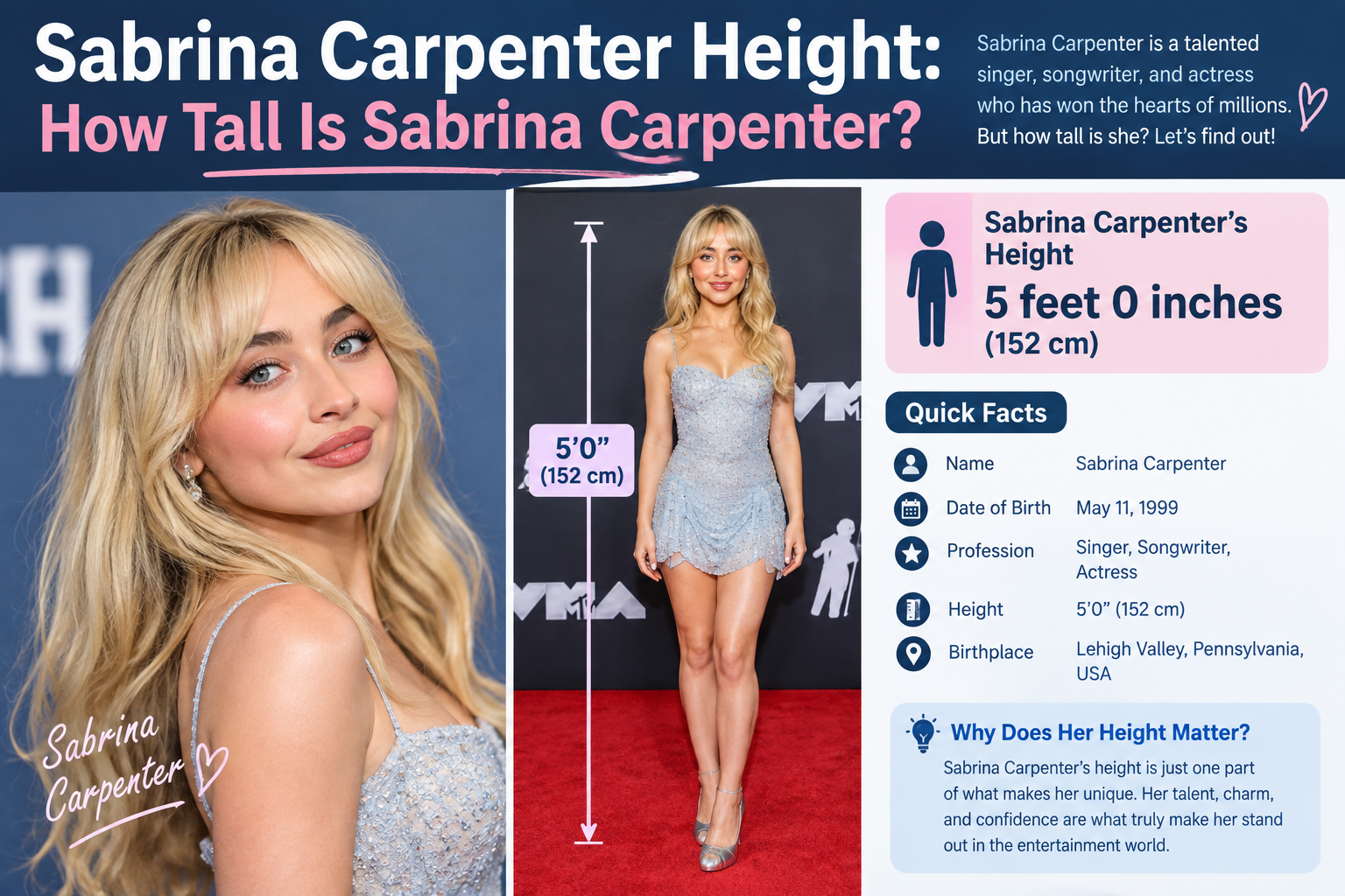 Sabrina Carpenter Height